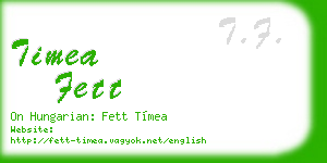 timea fett business card